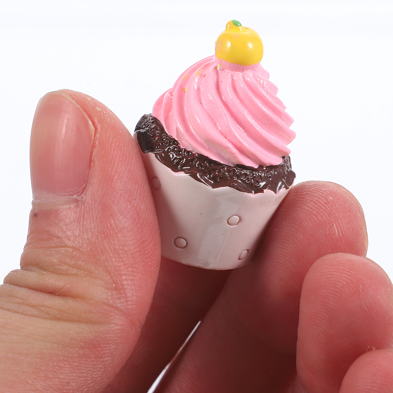 Resin Crafts - 8Pcs Resin Mini Cupcake Keychain Charms