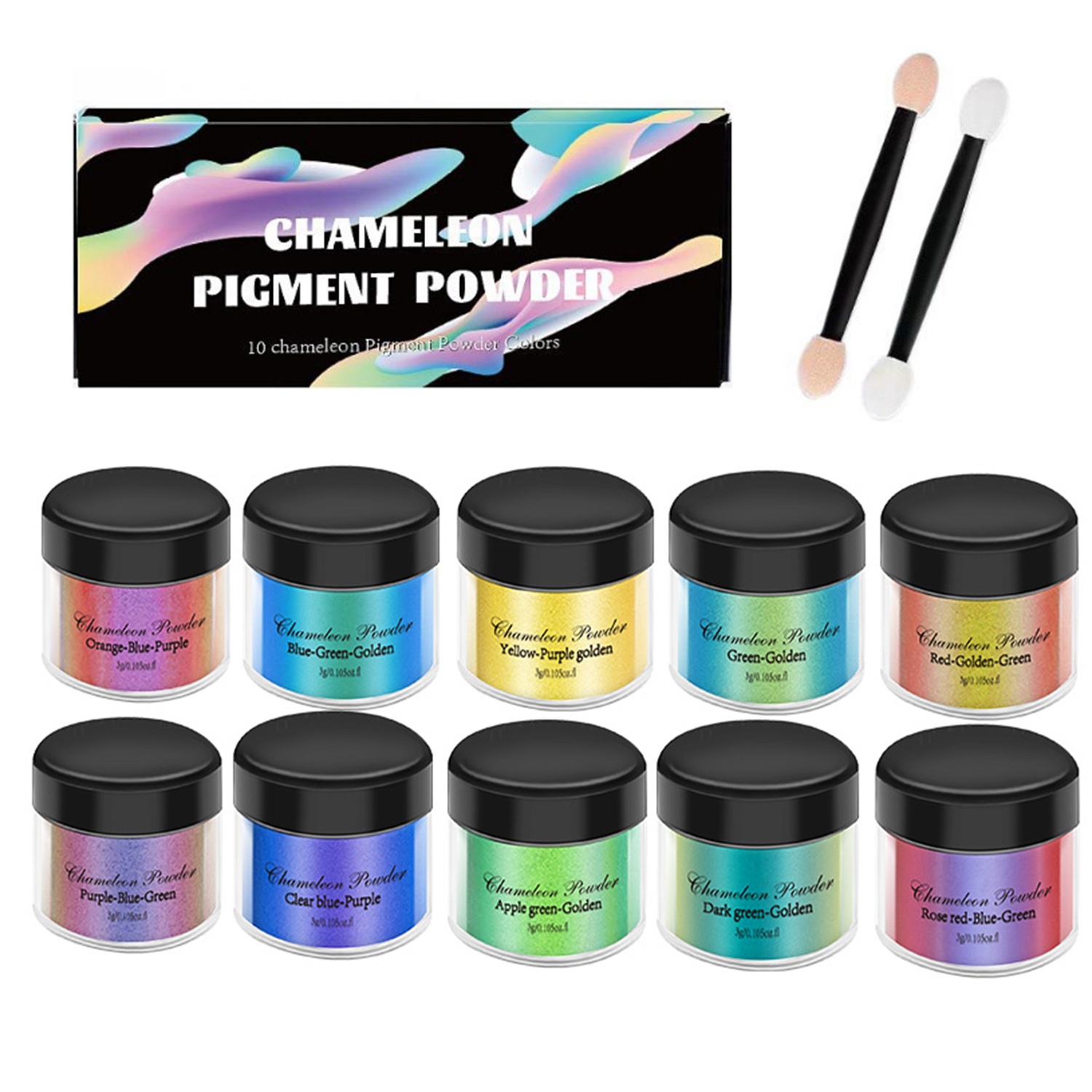 10/20pcs Mirror Chameleons Pig - огляд і ціна Resin Pigment Set
