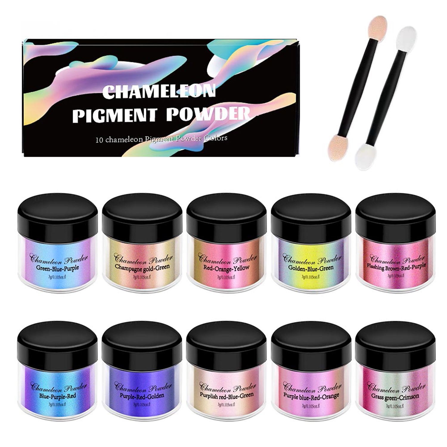 10/20pcs Mirror Chameleons Pig - огляд і ціна Resin Pigment Set