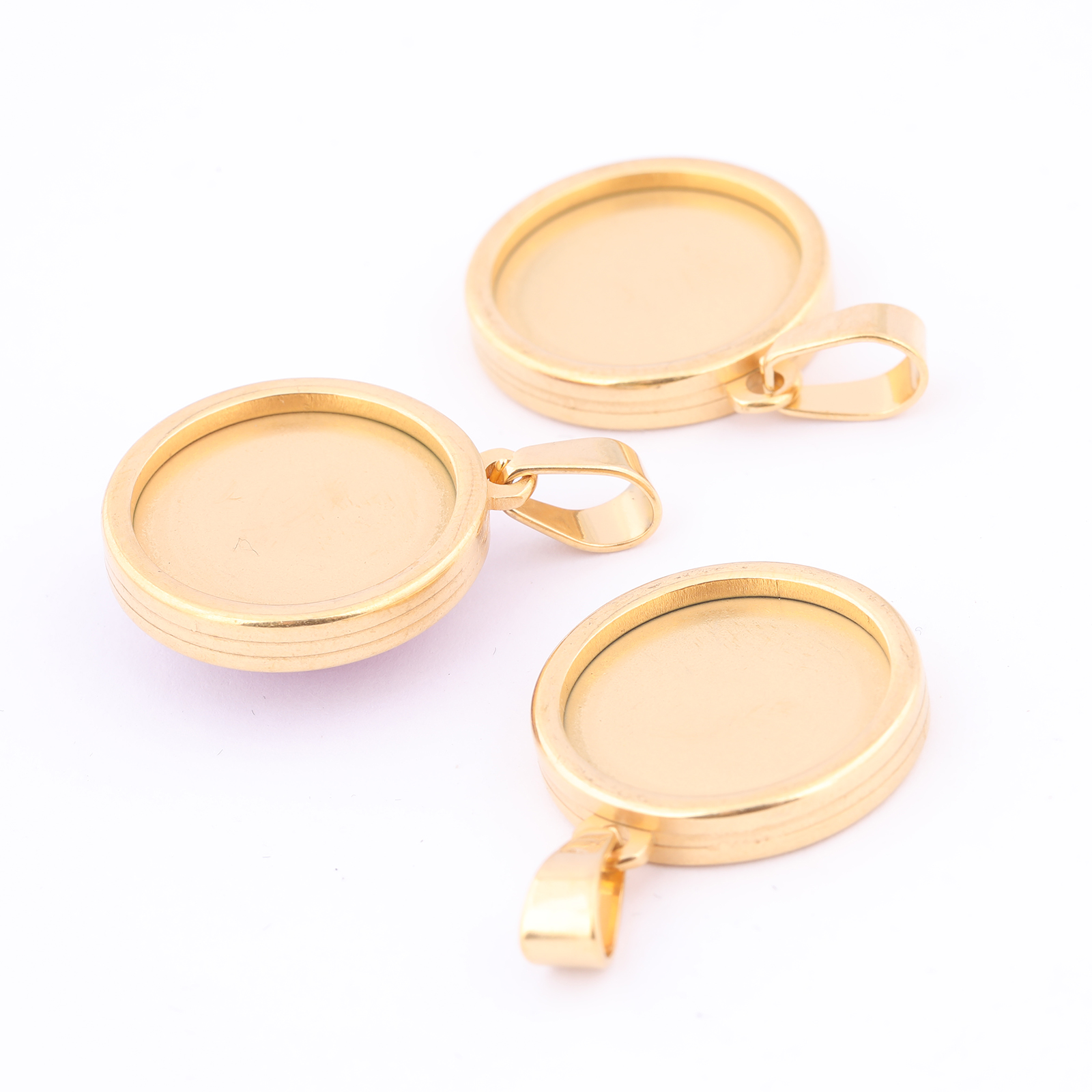 5pcs Stainless Steel Gold Plat - огляд і ціна Bezels Set Pendant