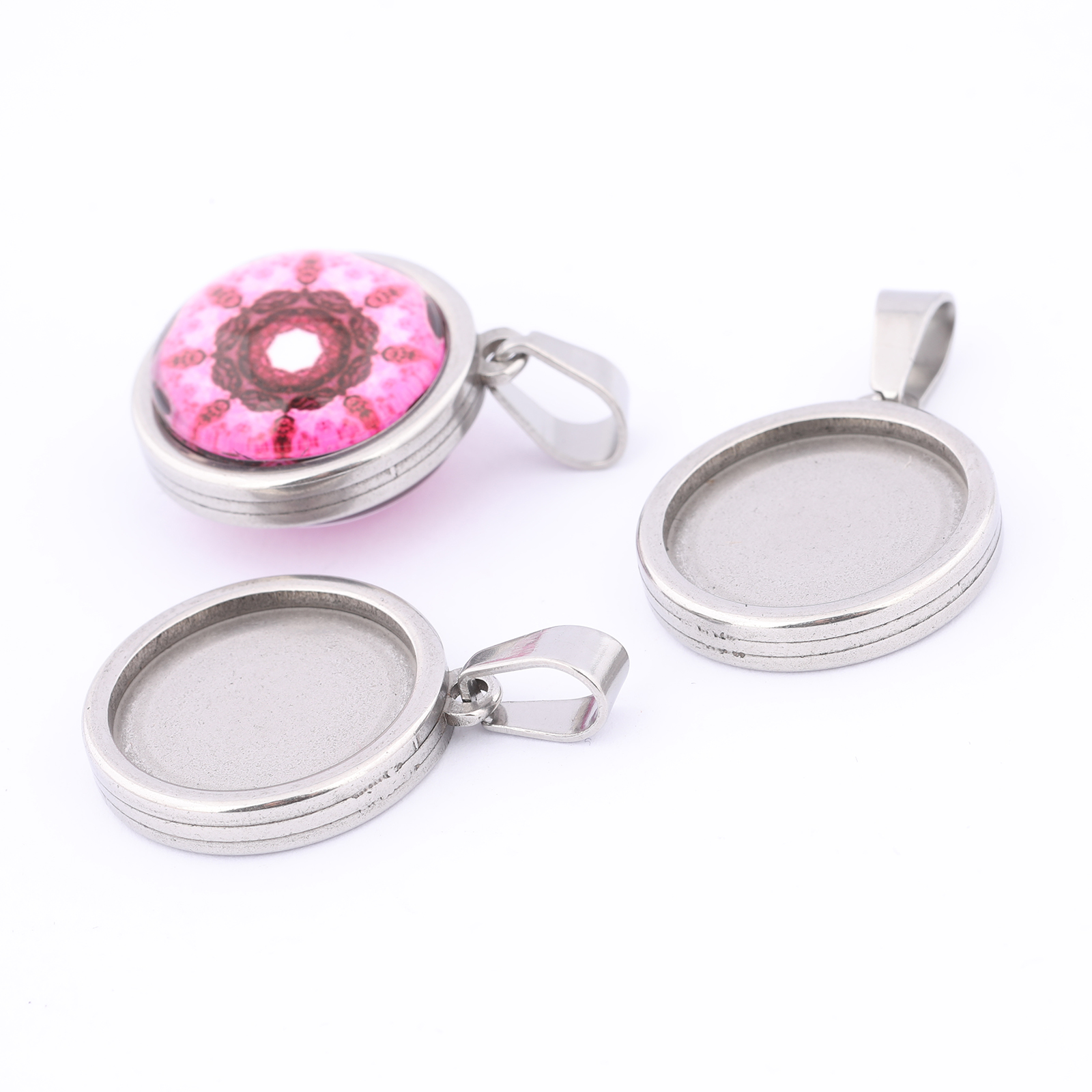 5pcs Stainless Steel Gold Plat - огляд і ціна Bezels Set Pendant