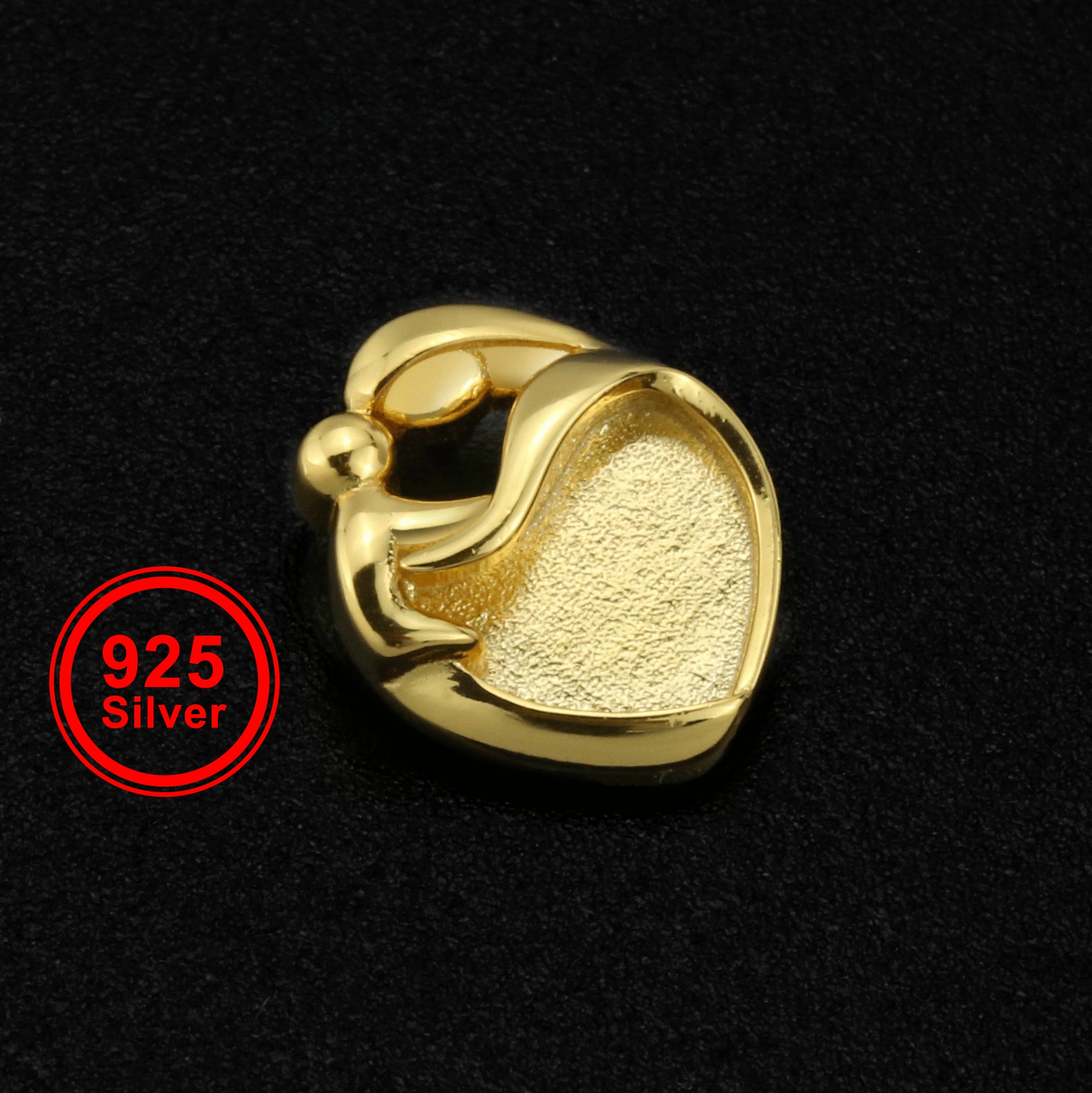 9MM Heart Bezel Settings Mothe - огляд і ціна Bezels Set Pendant
