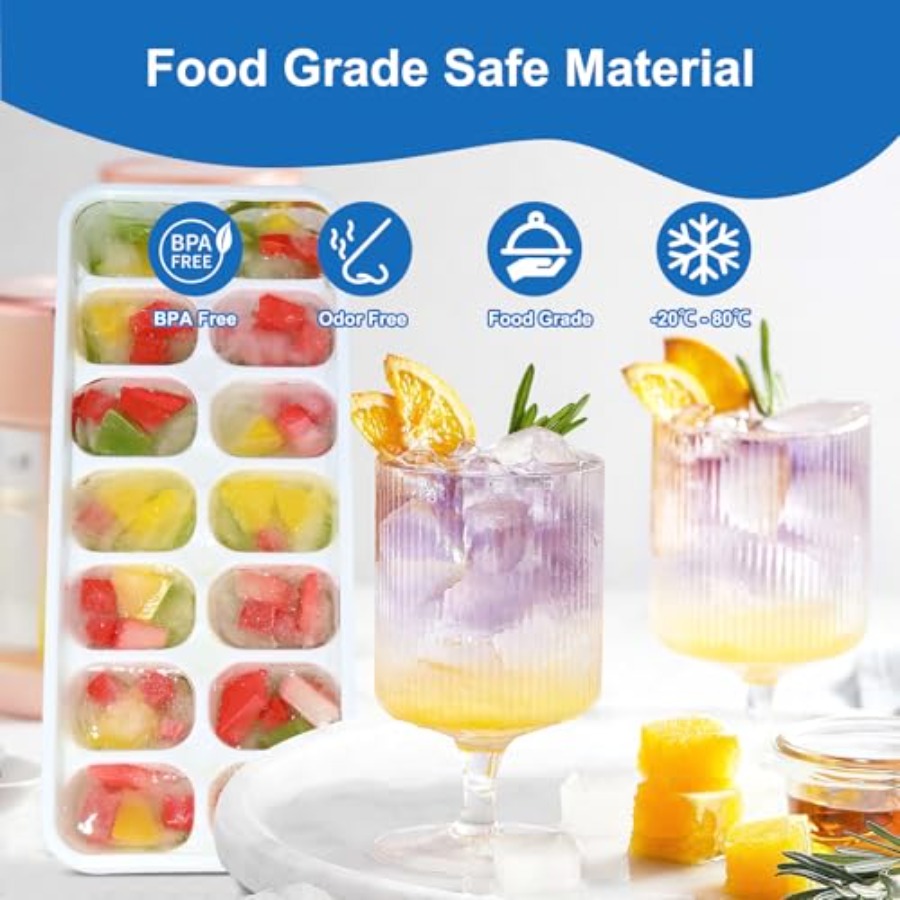 Ice Cube Tray with Lid, 3 Pack - огляд і ціна Silicone Mold Tray
