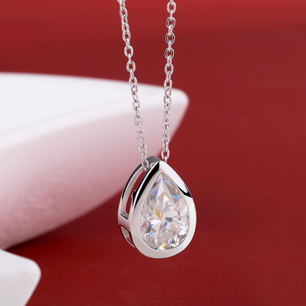 BXINY 4Carat Bezel Set WaterDr - огляд і ціна Bezels Set Pendant