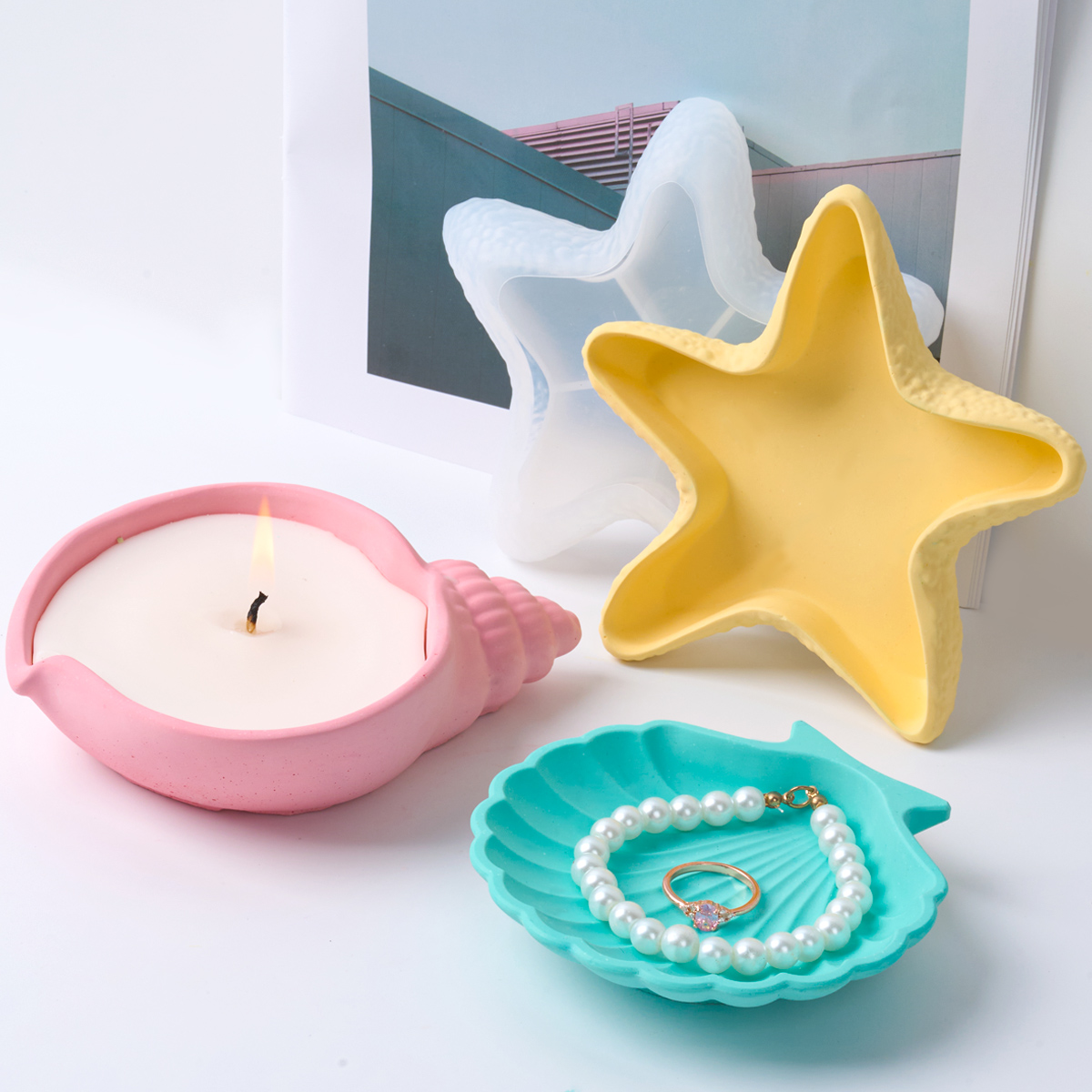 DIY Concrete Starfish Starage  - огляд і ціна Coaster Mold Round