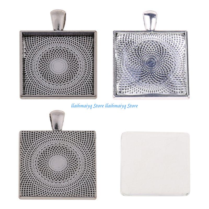573B 60Pcs Round Pendant Blank - огляд і ціна Bezels Set Pendant