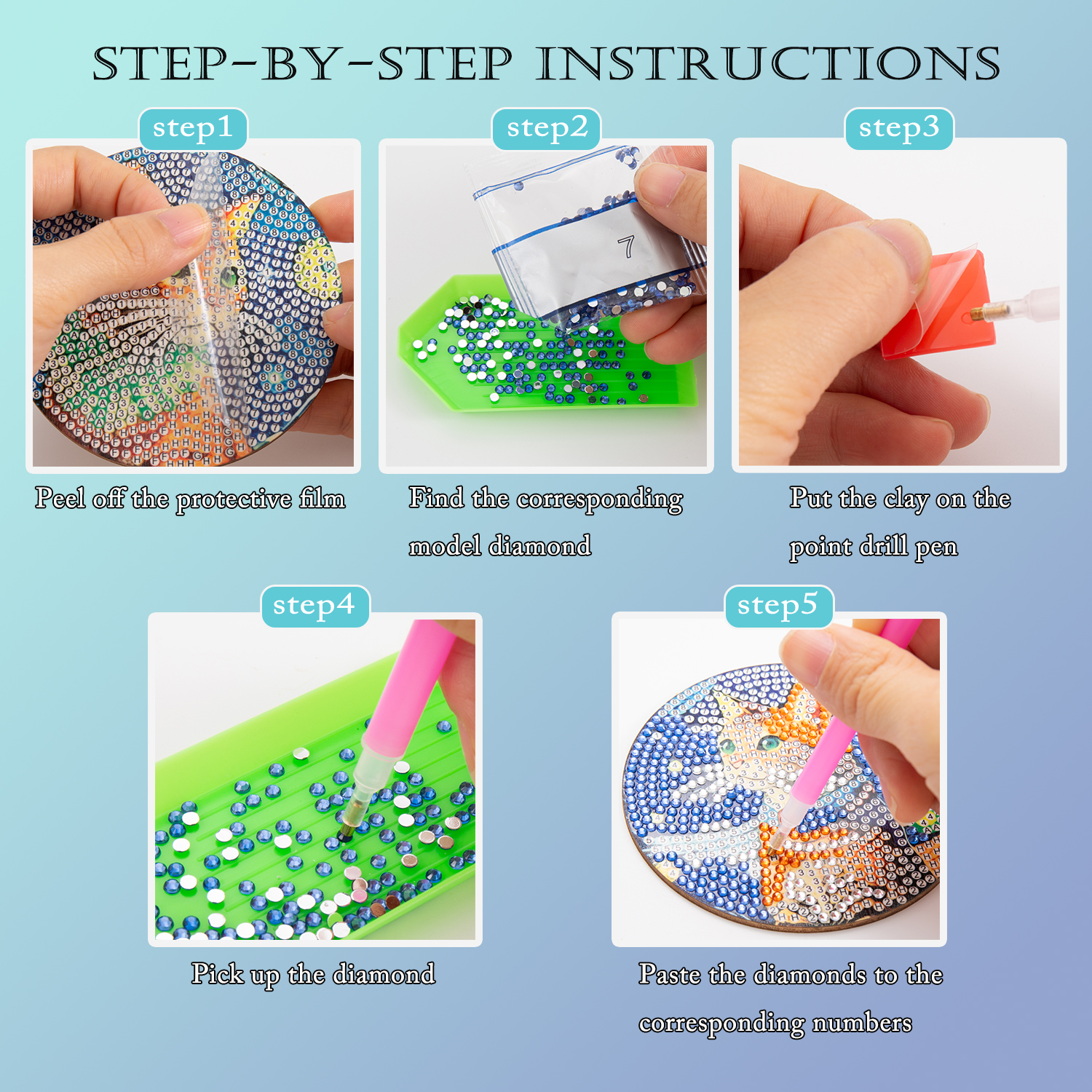 8 Pieces/Set of Diamond Painte - огляд і ціна Resin Craft Kit