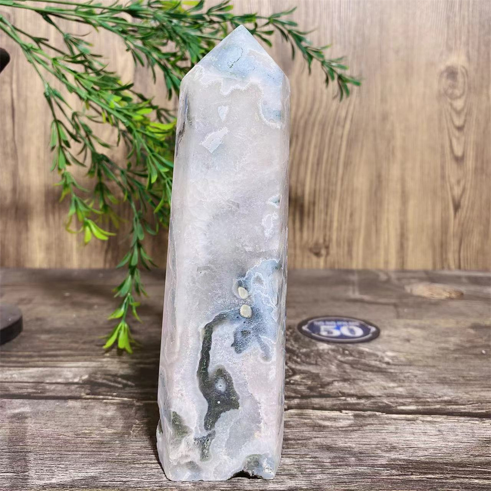 Big Green Moss Agate Druzy Nat - огляд і ціна Terrarium Moss Art