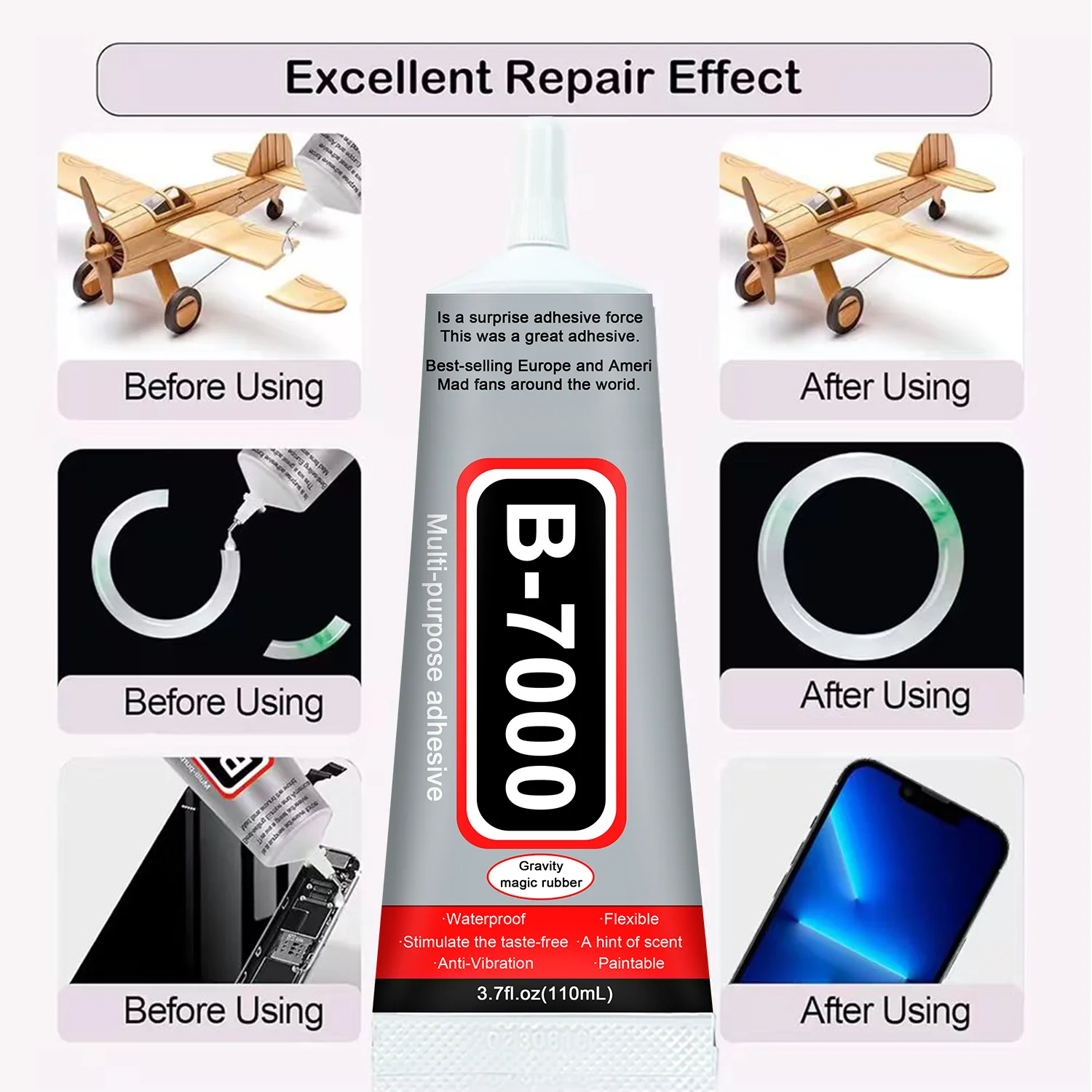Super Glue B-7000 Loolifl 1-10 - огляд і ціна Resin Crafts