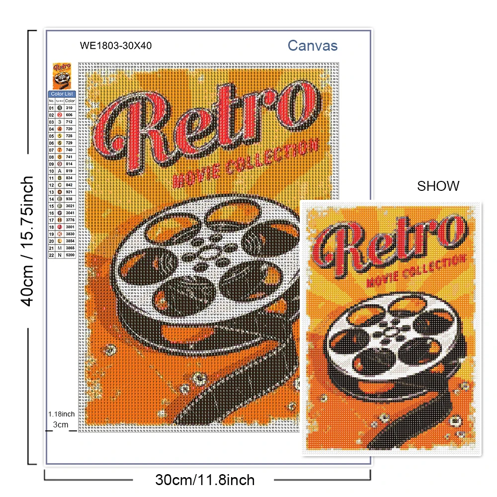 5D Diamond Painting Food Poste - огляд і ціна Resin Craft Kit