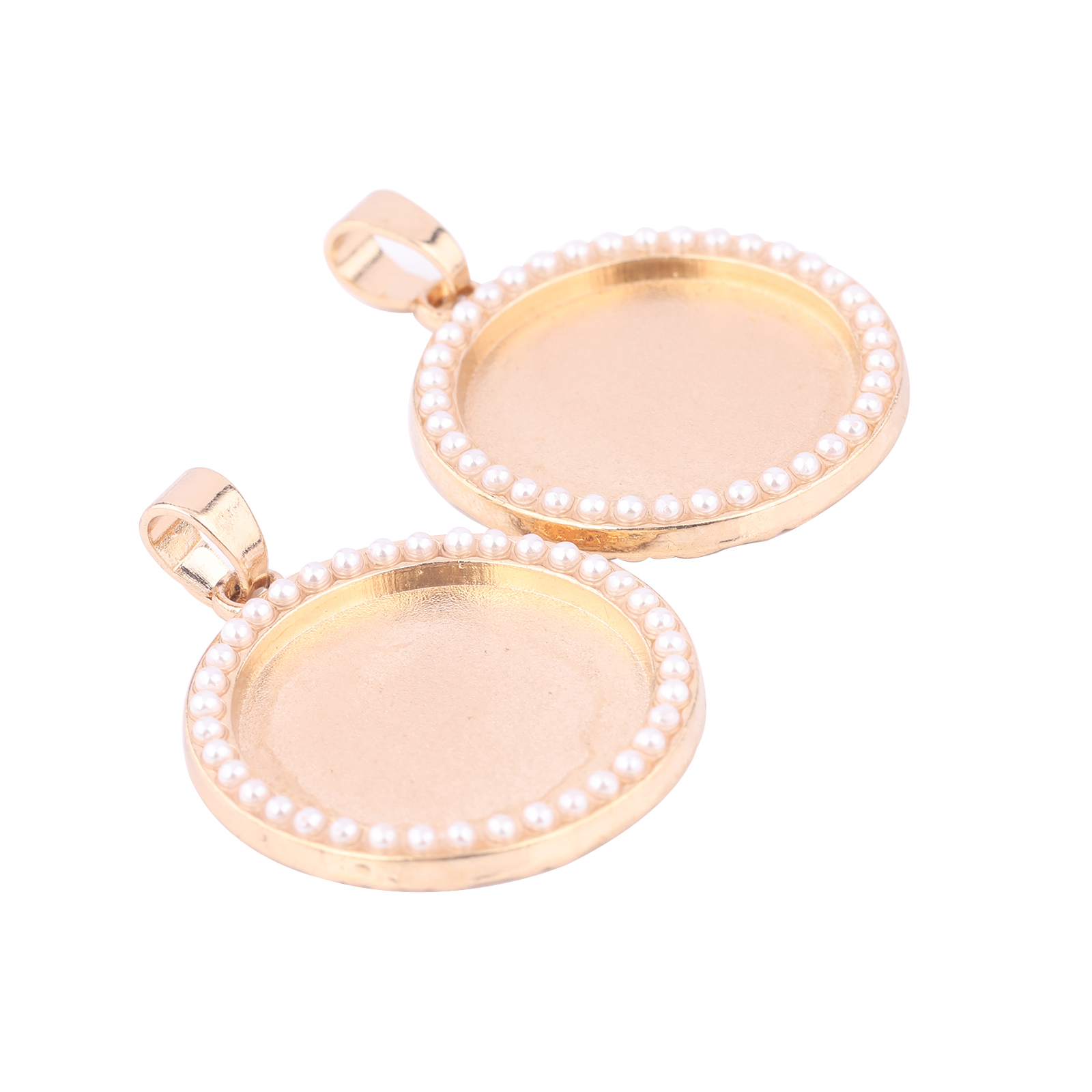 5pcs Kc Gold Pearl Cabochon Ba - огляд і ціна Bezels Set Pendant
