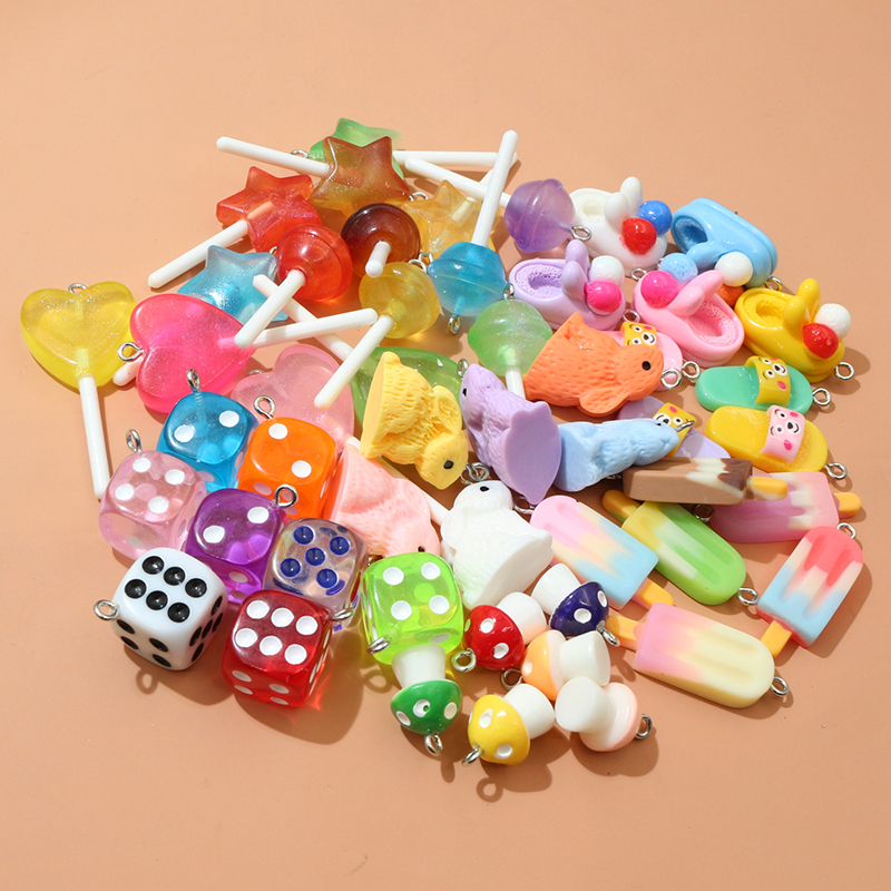 10PCS Resin Pendant Charms Rab - огляд і ціна Resin Craft Supplies