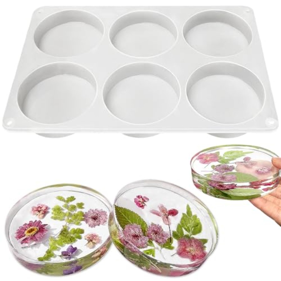 6-Cavity Deep Round Coaster Mo - огляд і ціна Coaster Mold Round