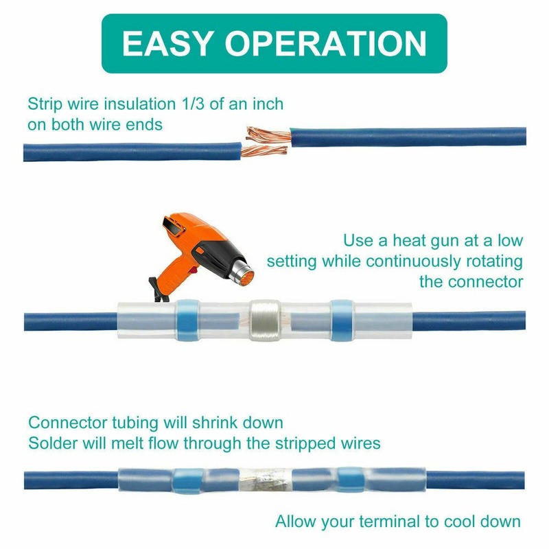 800pcs Solder Seal Wire Connec - огляд і ціна Heat Gun Small