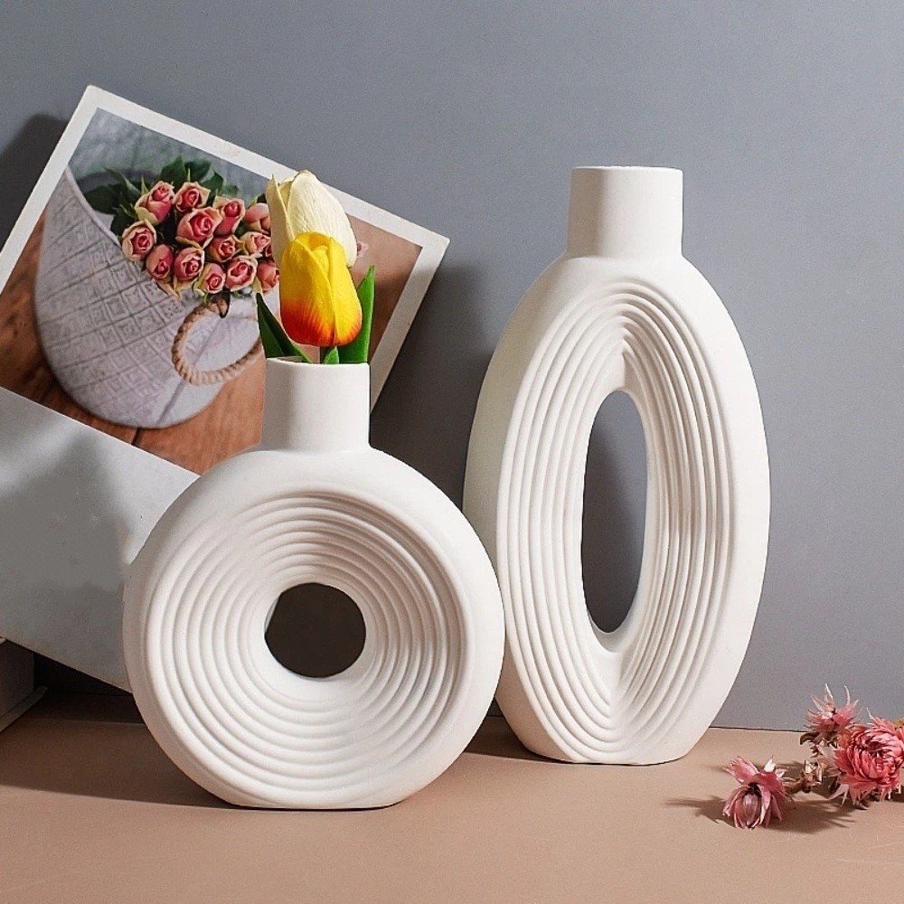 Oval Stripe Silicone Vase Mold - огляд і ціна Resin Craft Workshop
