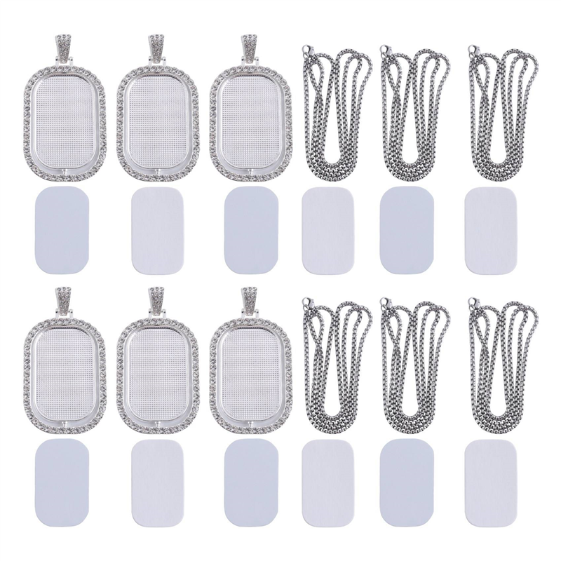 WORTHOWN-48Pcs Sublimation Rhi - огляд і ціна Bezels Set Pendant