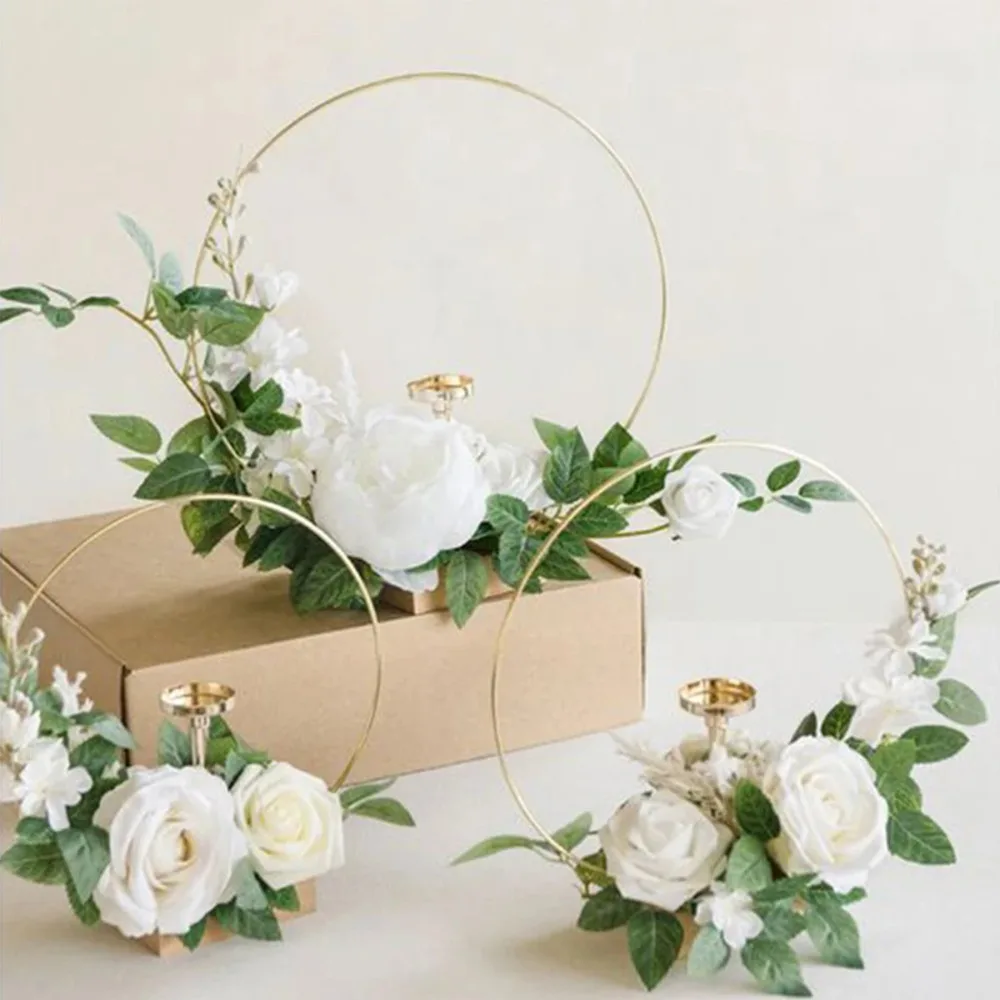 10-50cm Gold Metal Flowers Hoo - огляд і ціна Wood Ring Blank